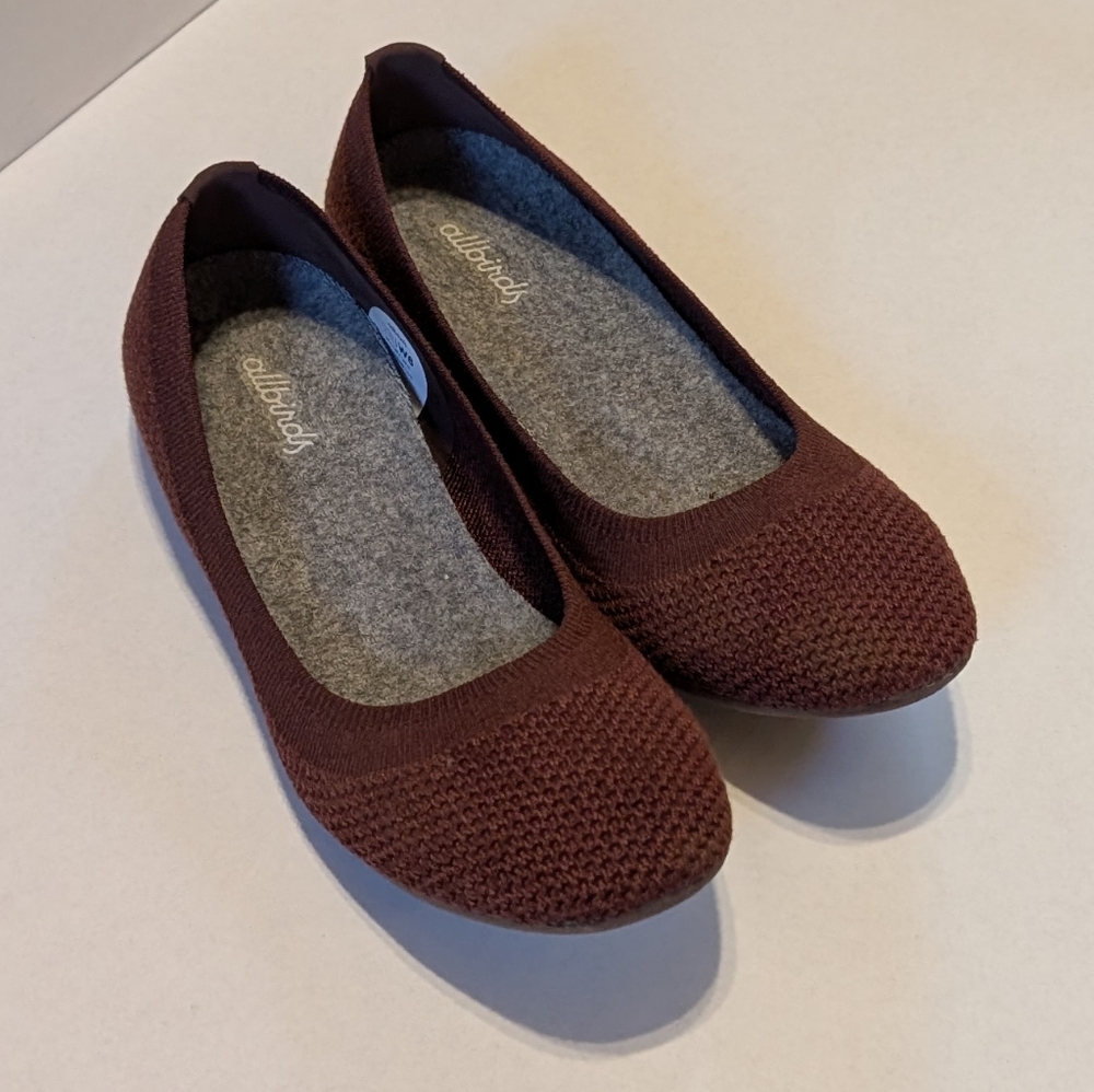 Allbirds Tree Breezer flats, turtle shell brown, size 8
